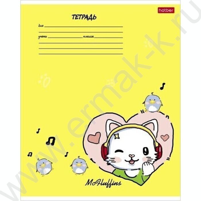 Тетрадь  24л клетка "Мак Флаффинс" 5видов | Фото 4