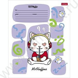 Тетрадь  24л клетка "Мак Флаффинс" 5видов | Фото 5