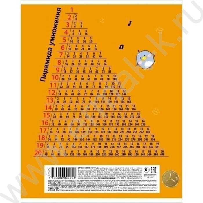 Тетрадь  24л клетка "Мак Флаффинс" 5видов | Фото 6