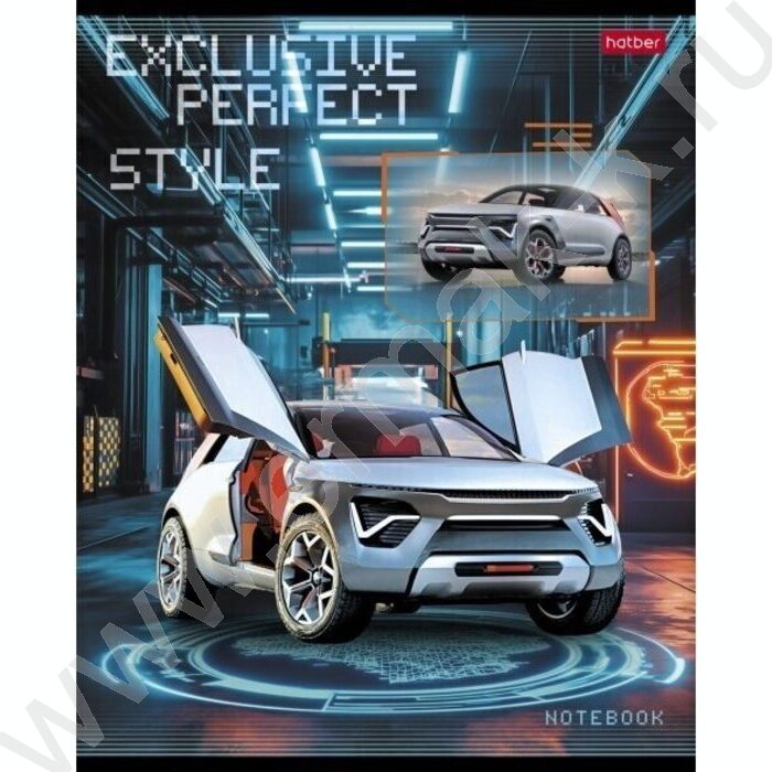 Тетрадь  40л клетка/пластик обл. "Exclusive car" | Фото 4