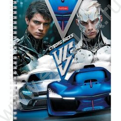 Тетрадь  80л клетка/спираль "Кибер-герои" ассорти | Фото 2