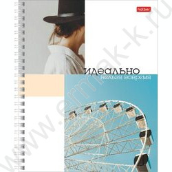 Тетрадь  80л линейка/спираль "Время вдохновения" ассорти | Фото 1