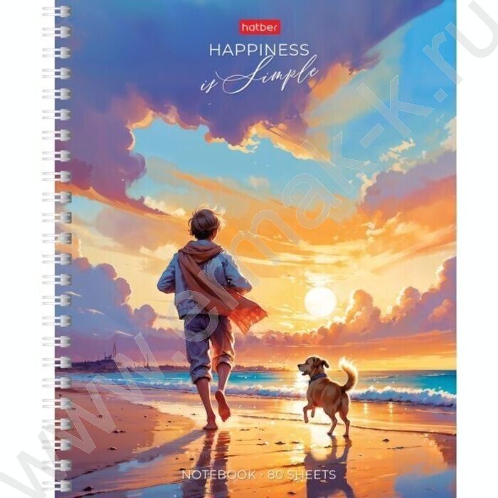 Тетрадь  80л линейка/спираль "В хорошей компании" /ламинация Soft-touch/ ассорти | Фото 2