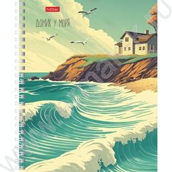 Тетрадь  80л линейка/спираль "Домик у моря" /ламинация Soft-touch/ ассорти | Фото 2