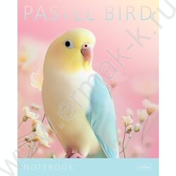 Тетрадь  96л клетка/пластик обл. "Pastel Animals" ассорти | Фото 1