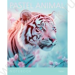 Тетрадь  96л клетка/пластик обл. "Pastel Animals" ассорти | Фото 2
