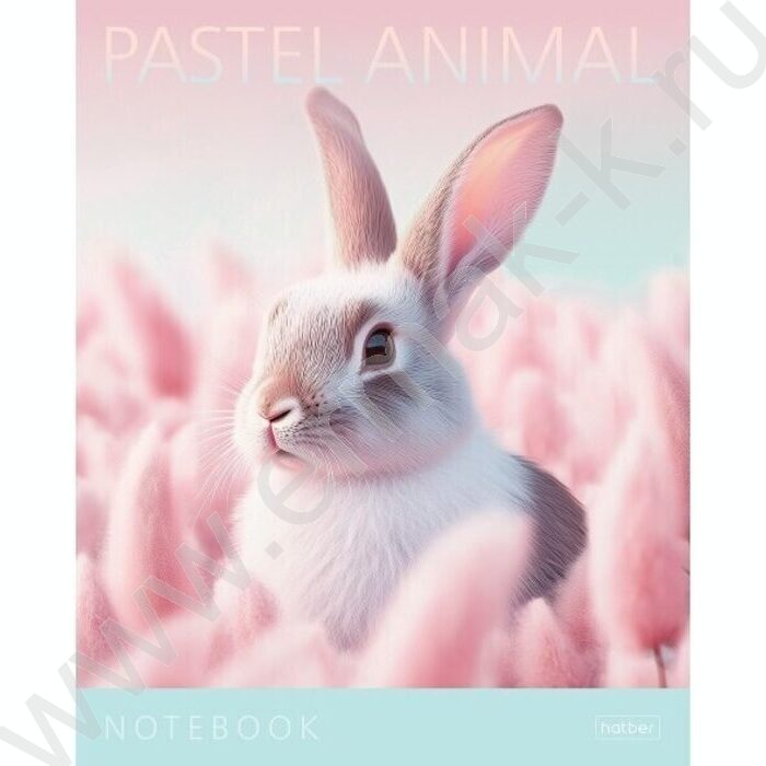 Тетрадь  96л клетка/пластик обл. "Pastel Animals" ассорти | Фото 4