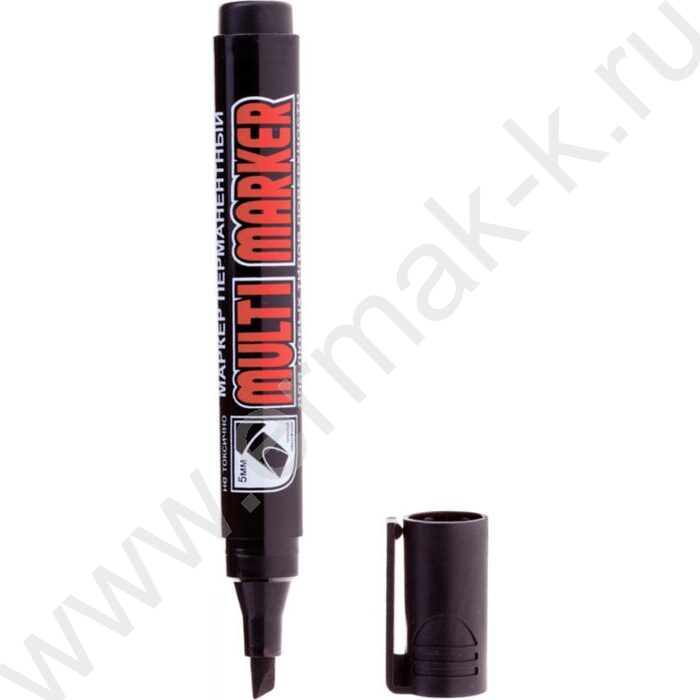 Маркер перм. /черный/ 5мм косой "Multi Marker Chisel" | Фото 1