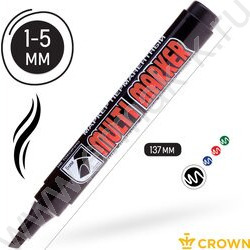 Маркер перм. /черный/ 5мм косой "Multi Marker Chisel" | Фото 3