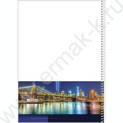 Тетрадь 100л А4 клетка/спираль-перфорация/карман "CityScape" / УФ-лак/ | Фото 4