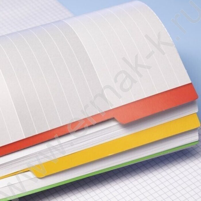 Тетрадь 120л А4 клетка/спираль/3цв.раздел.,многоуров.перфорация "Яркие штрихи" ламинация Soft-to | Фото 3