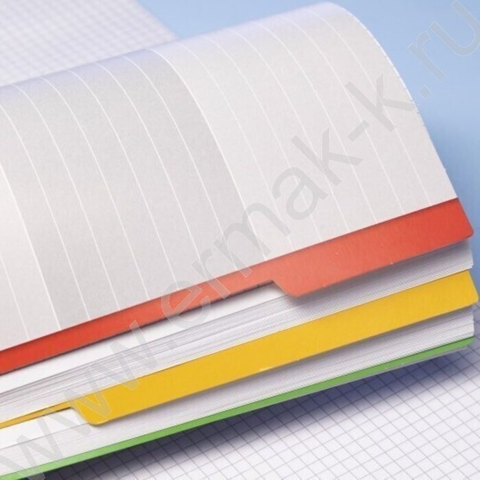 Тетрадь 120л А4 клетка/спираль/3цв.раздел.,многоуров.перфорация "Blue pixel" ламинация Soft-touc | Фото 3