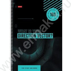 Тетрадь 160л А4 клетка/спираль/тв.обл./4цв.раздел.,многоуров.перфорация "Главный вектор" глянц.  | Фото 1