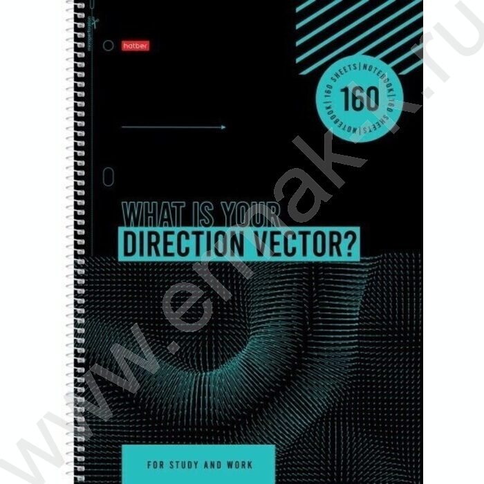 Тетрадь 160л А4 клетка/спираль/тв.обл./4цв.раздел.,многоуров.перфорация "Главный вектор" глянц.  | Фото 1