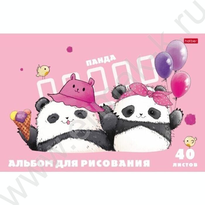 Альбом д/рисования 40л "Плюшевые панды" ассорти | Фото 2