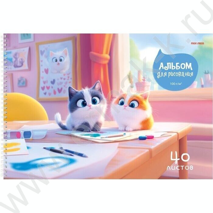 Альбом д/рисования-спираль 40л "Животные-художники" | Фото 1