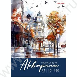 Папка д/акварели А4 10л 180г/м2 "Акварельные моменты жизни-3" | Фото 1