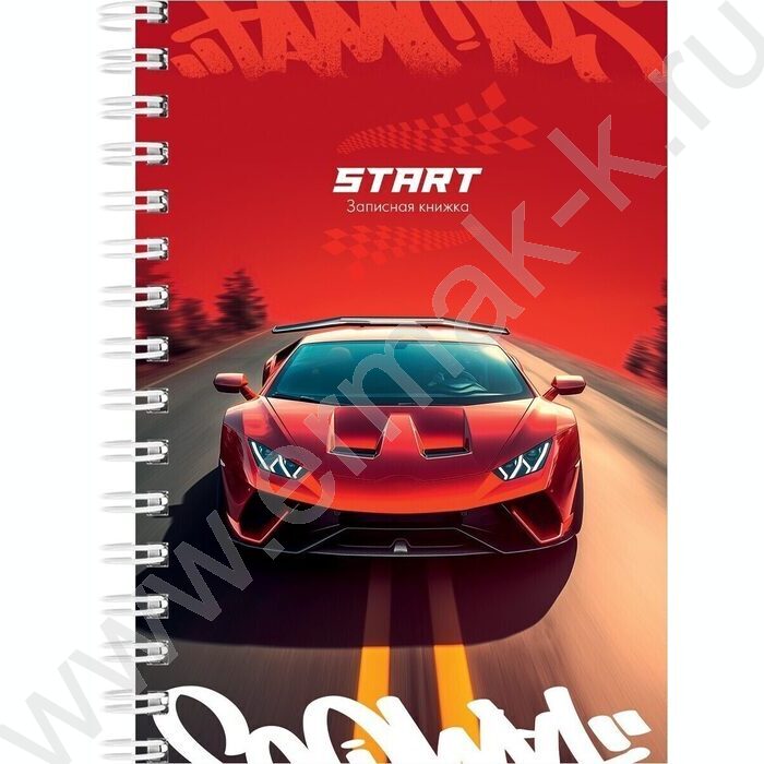Зап. книжка 120л А6 спираль "Шикарные автомобили-1" ассорти | Фото 1