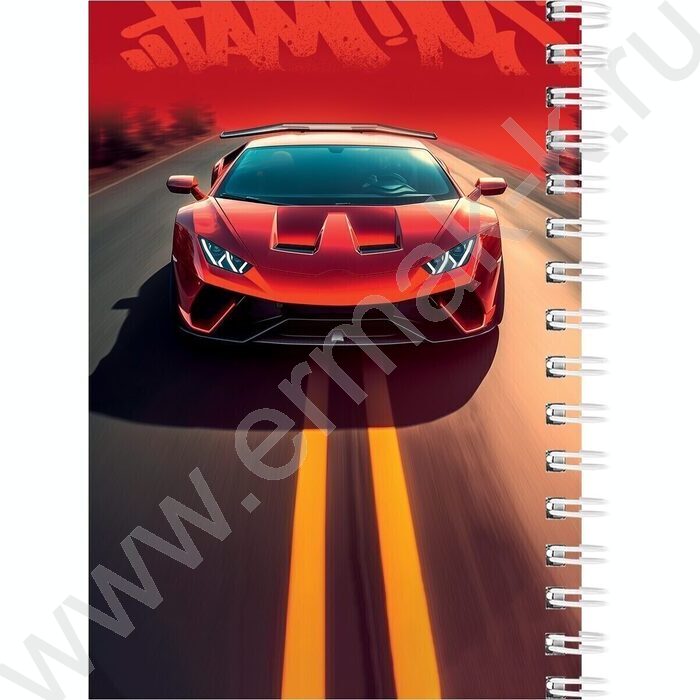 Зап. книжка 120л А6 спираль "Шикарные автомобили-1" ассорти | Фото 2