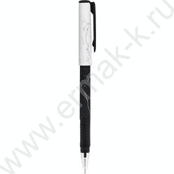 Ручка шар B&W.MARBLE 0,7мм синяя /черно-бел.кругл. корп. ultra-soft touch, резиновый держатель | Фото 2