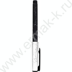 Ручка шар B&W.MARBLE 0,7мм синяя /черно-бел.кругл. корп. ultra-soft touch, резиновый держатель | Фото 3
