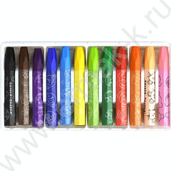 Пастель масляная 12цв шестигранная d=11 мм /картон.кор. | Фото 3