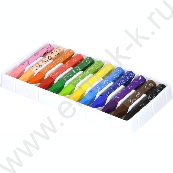 Пастель масляная 12цв шестигранная d=11 мм /картон.кор. | Фото 4