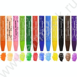 Пастель масляная 12цв шестигранная d=11 мм /картон.кор. | Фото 6