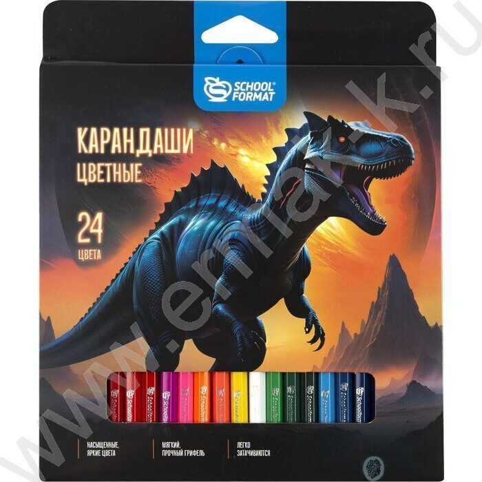 Карандаши  24цв Микс для мальчиков /шестигранные /корп. дерев. /карт. коробка, европодвес | Фото 1