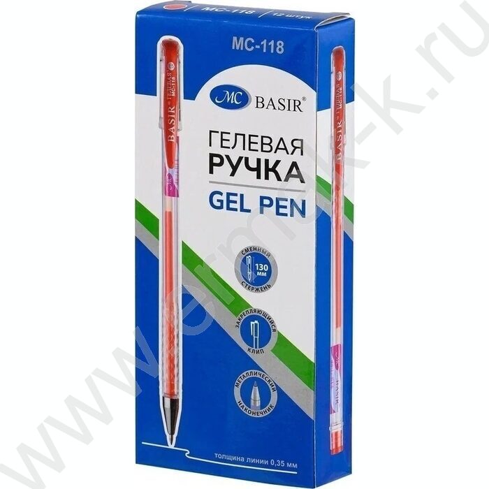 Ручка гелевая красная 0,5мм /игла/ | Фото 2