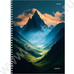 Тетрадь  60л А4 клетка/спираль "Горный пейзаж-4" | Фото 1