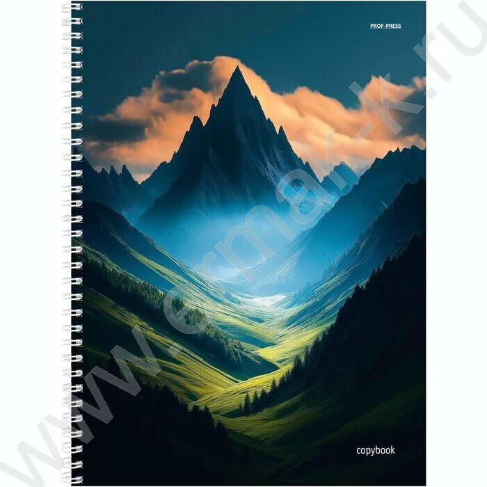 Тетрадь  60л А4 клетка/спираль "Горный пейзаж-4" | Фото 1