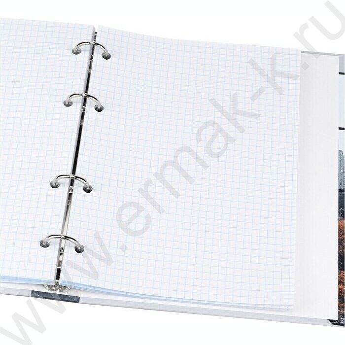 Тетрадь  80л клетка/кольца "Вид на мегаполис" /глянец/лён | Фото 3