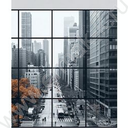 Тетрадь  80л клетка/кольца "Вид на мегаполис" /глянец/лён | Фото 5