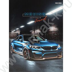 Тетрадь  80л клетка/кольца "Синий автомобиль-8" /глянец/лён | Фото 2