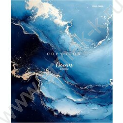 Тетрадь  80л клетка/кольца "Синий мрамор" /глянец/лён | Фото 2