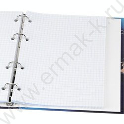 Тетрадь  80л клетка/кольца "Синий мрамор" /глянец/лён | Фото 3