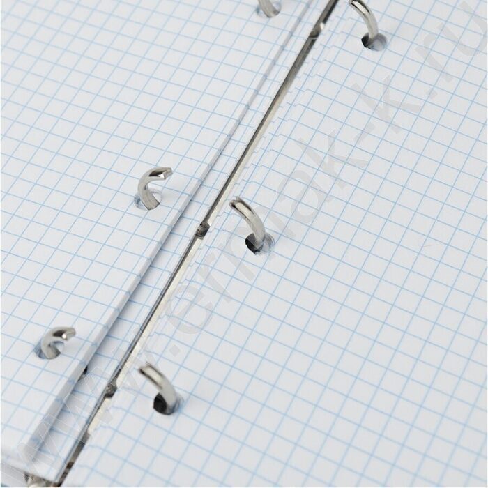 Тетрадь  80л клетка/кольца "Синий мрамор" /глянец/лён | Фото 4