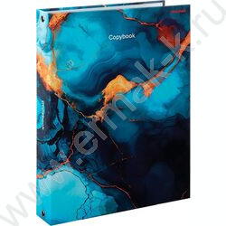 Тетрадь 160л клетка/кольца "Мрамор в синих оттенках" | Фото 1