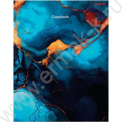 Тетрадь 160л клетка/кольца "Мрамор в синих оттенках" | Фото 2