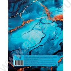 Тетрадь 160л клетка/кольца "Мрамор в синих оттенках" | Фото 4