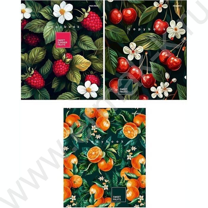 Тетрадь  96л А4 клетка "Сочные фрукты и ягоды" | Фото 1