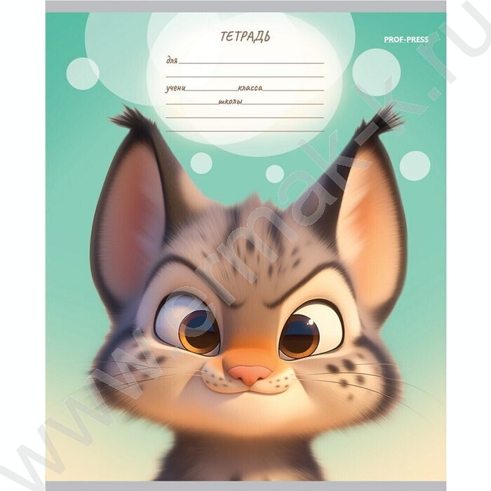 Тетрадь  12л линейка "Мордочки животных-1" 5видов | Фото 4