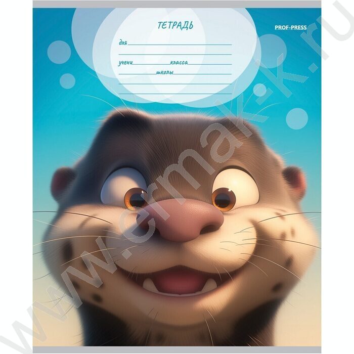 Тетрадь  12л линейка "Мордочки животных-1" 5видов | Фото 5