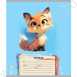Тетрадь  12л линейка косая "Забавные животные-4" /твин-лак/ 5видов | Фото 2