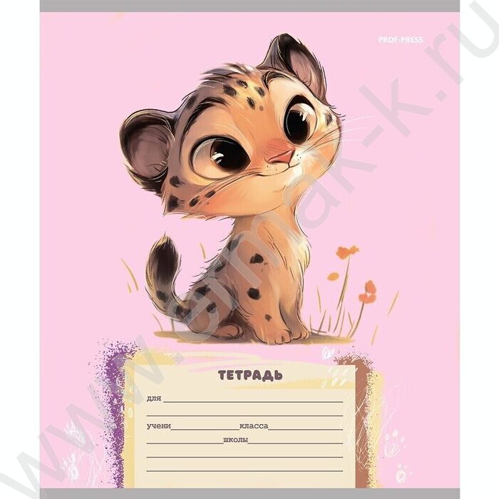 Тетрадь  12л линейка косая "Забавные животные-4" /твин-лак/ 5видов | Фото 4