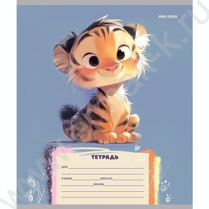 Тетрадь  12л линейка косая "Забавные животные-4" /твин-лак/ 5видов | Фото 5