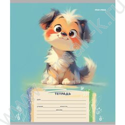 Тетрадь  12л линейка косая "Забавные животные-4" /твин-лак/ 5видов | Фото 6
