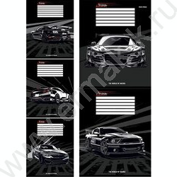 Тетрадь  12л линейка косая "Микс авто" /твин-лак/ 5видов | Фото 1