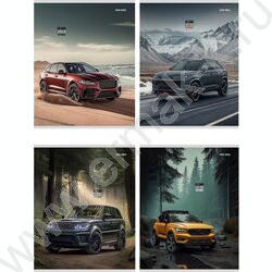 Тетрадь  96л клетка "Разные автомобили-10" ассорти | Фото 1